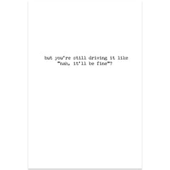 Check Engine Light Greeting Card