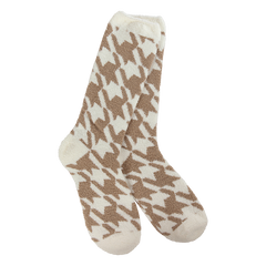 Cozy Cali Socks in Houndstooth Portabello