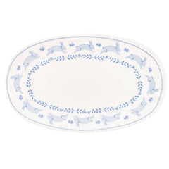 Bunny Oval Bamboo Tray