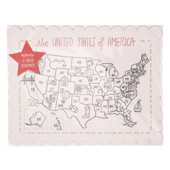 Color the USA Map Paper Placemat