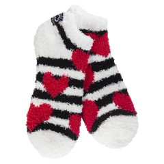 Cozy Low One Size Socks in Heart Stripe