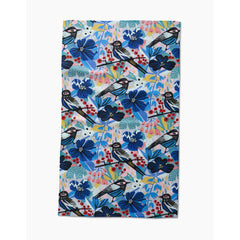 Birds and Berries Geometry Kitchen Tea Towel