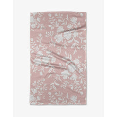 Botanical Silhouettes Blush Geometry Kitchen Tea Towel