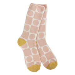 Cozy Cali Socks in Geometric Rose