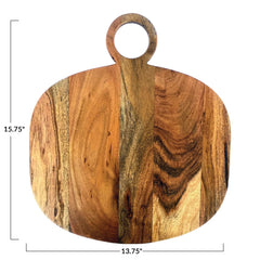 Acacia Wood CheeseCutting Board with Round Handle