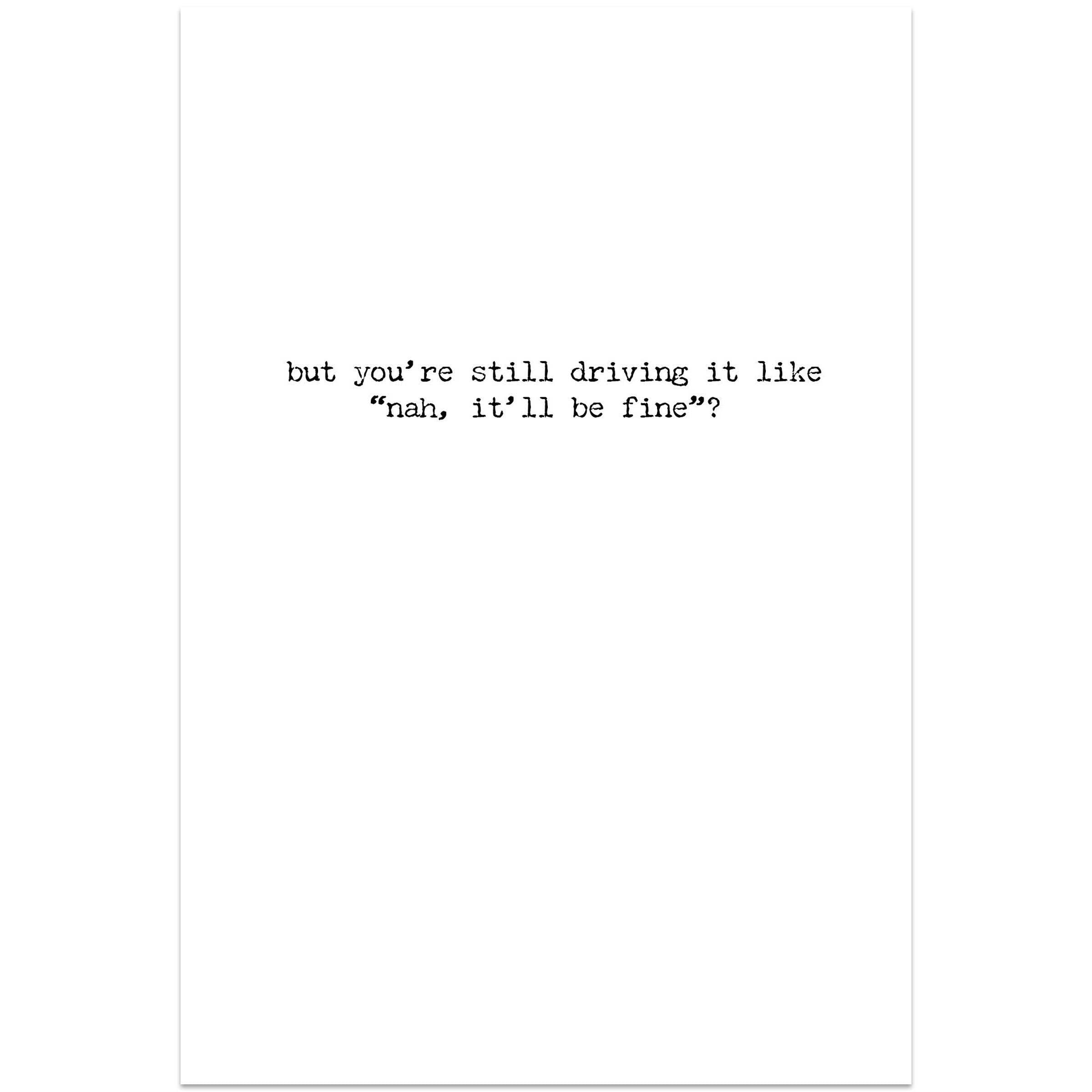 Check Engine Light Greeting Card