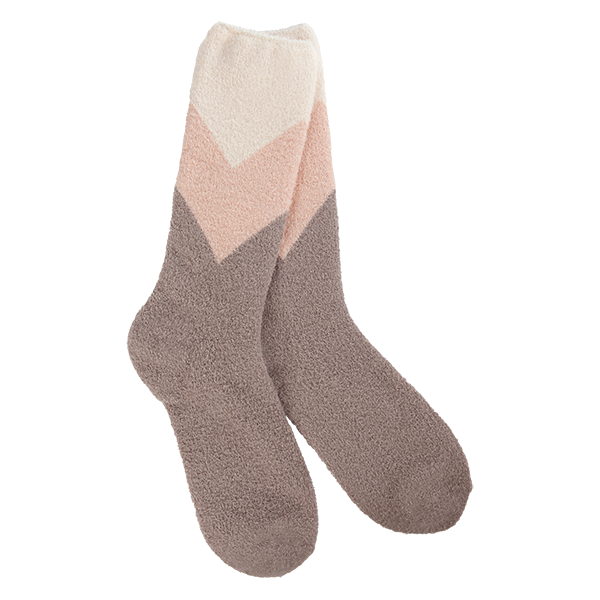 Cozy Cali Socks in Chevron Multi Color