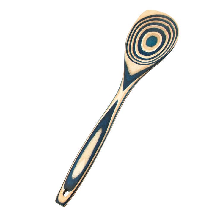 12" Blue Pakka Wood Corner Spoon