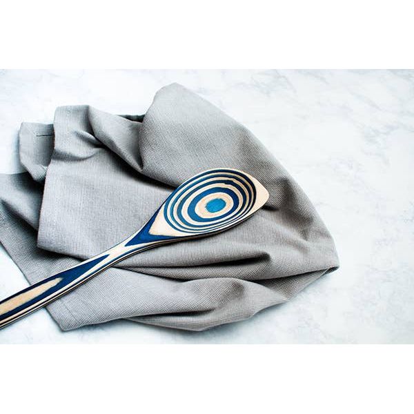 12" Blue Pakka Wood Corner Spoon