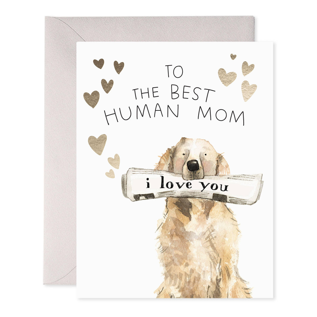 Best Human Mom Greeting Card – Dog Mom Mother's Day Card