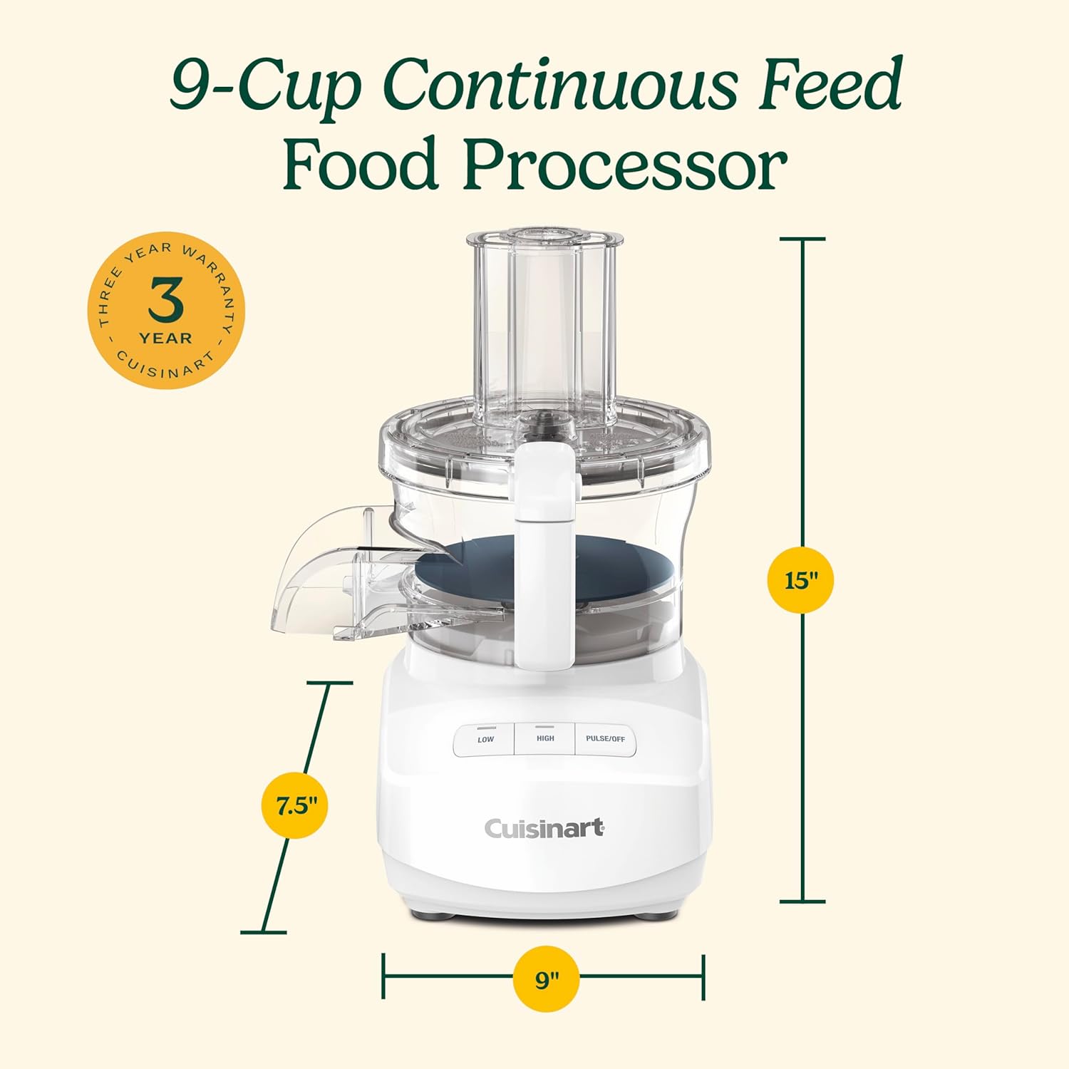 9-Cup Food Processor with Continuous Feed