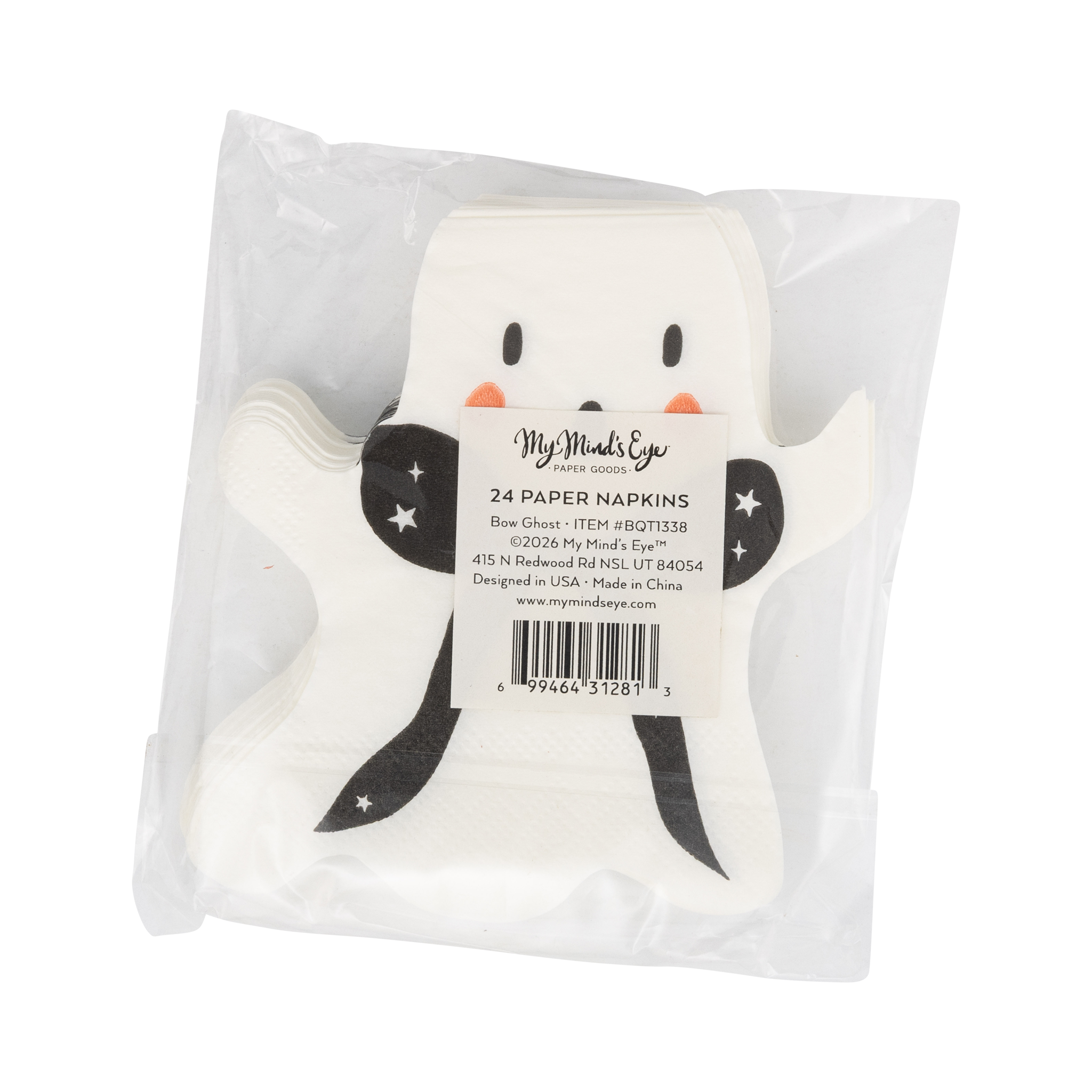 Booquette Ghost Shaped Cocktail Napkin