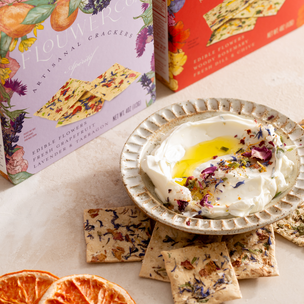 Apéritif - Artisanal Floral Crackers