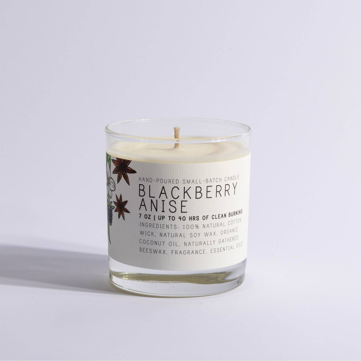 Blackberry Anise - Medium Glass - Just Bee Candle