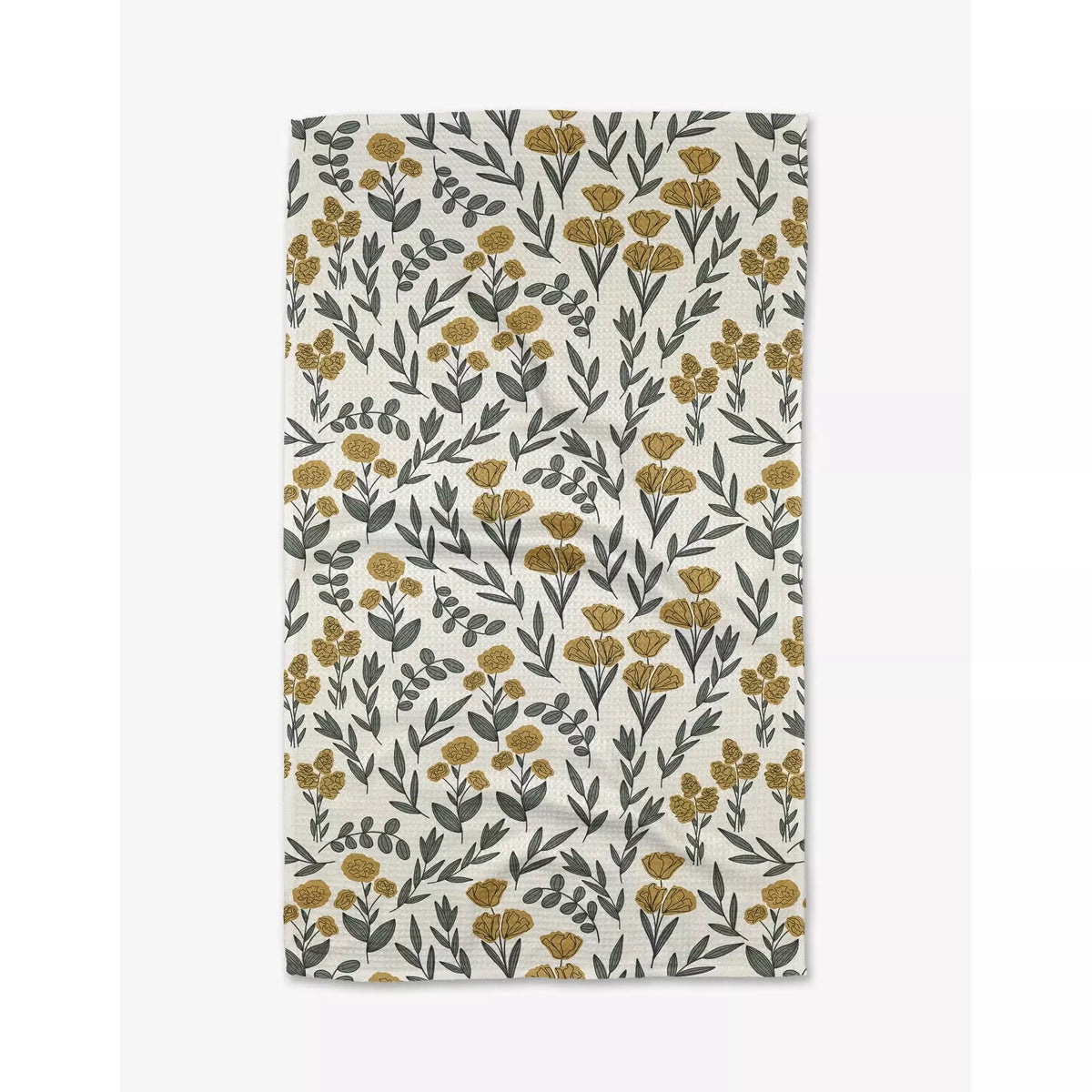 Charolette Yellow Geometry Kitchen Tea Towel