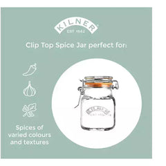 Clip Top Square Spice Jar 70ml