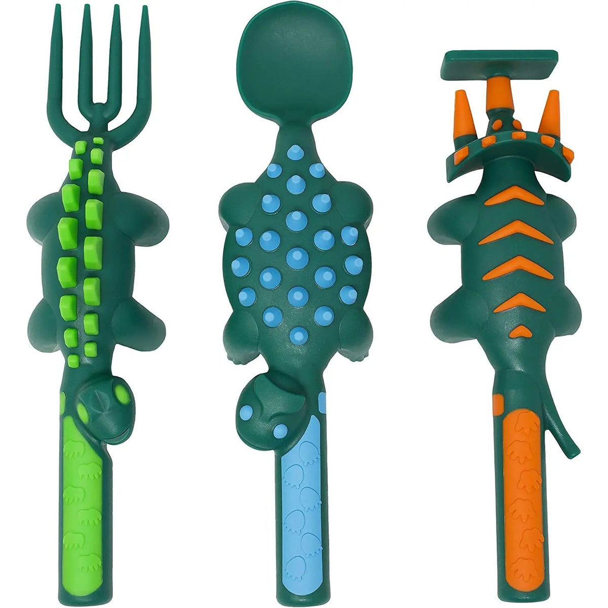 Constructive Eating 3 Piece Dino Utensil Set