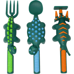 Constructive Eating 3 Piece Dino Utensil Set