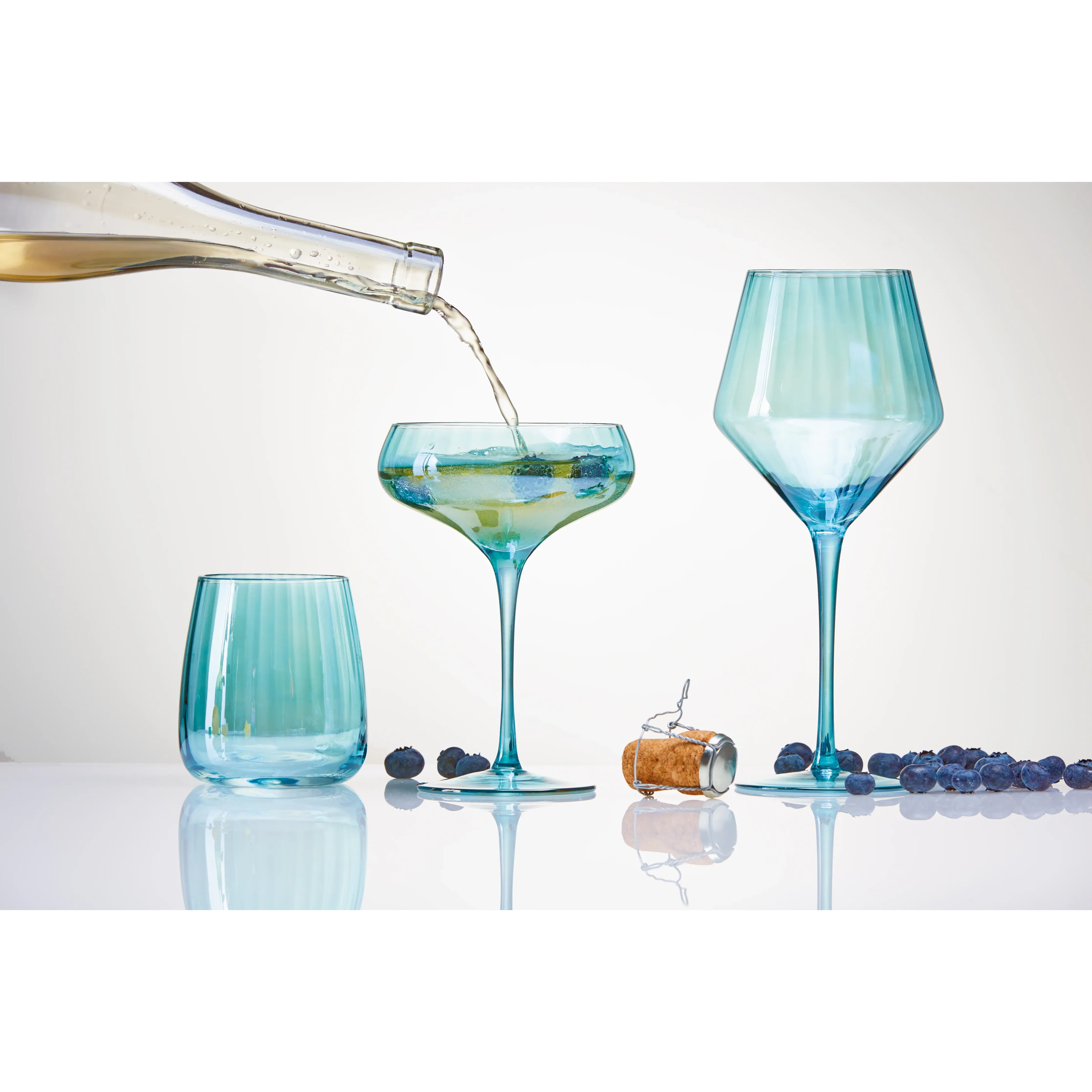 Chelsea Iridescent Optic Coupe Glass