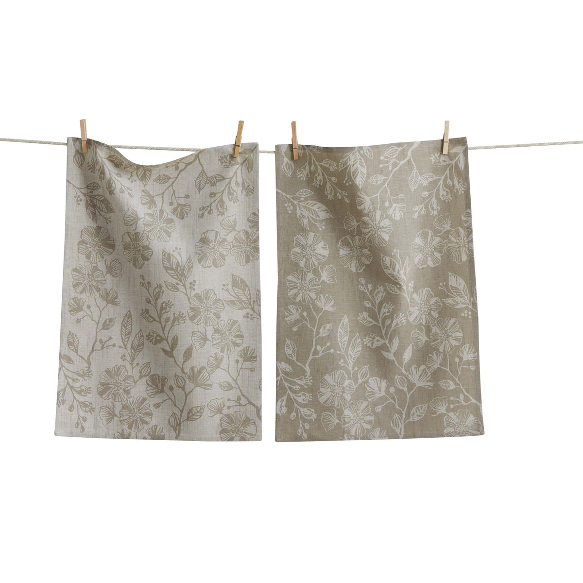 Canyon Print Floral Dishtowel, Set Of 2