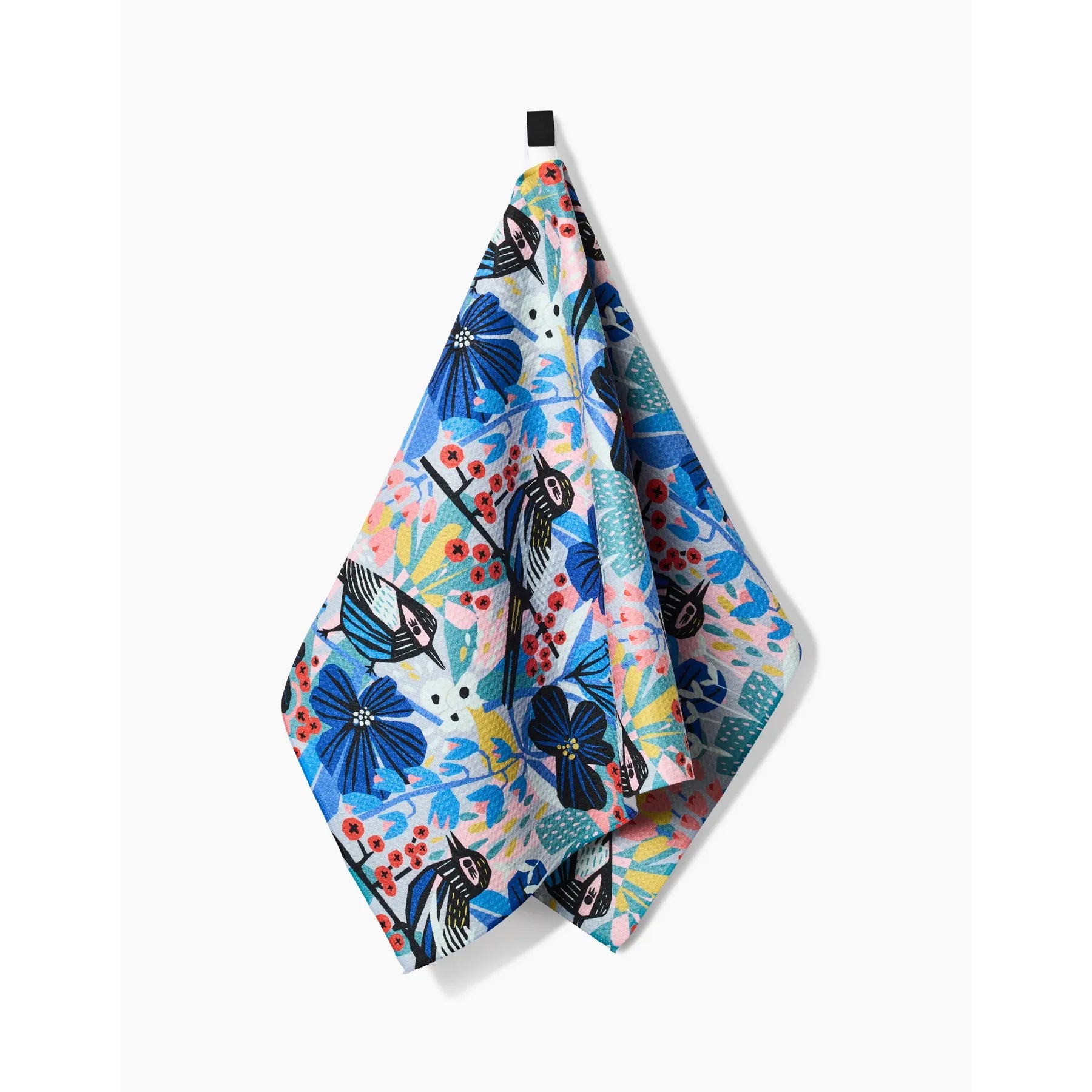 Birds and Berries Geometry Kitchen Tea Towel