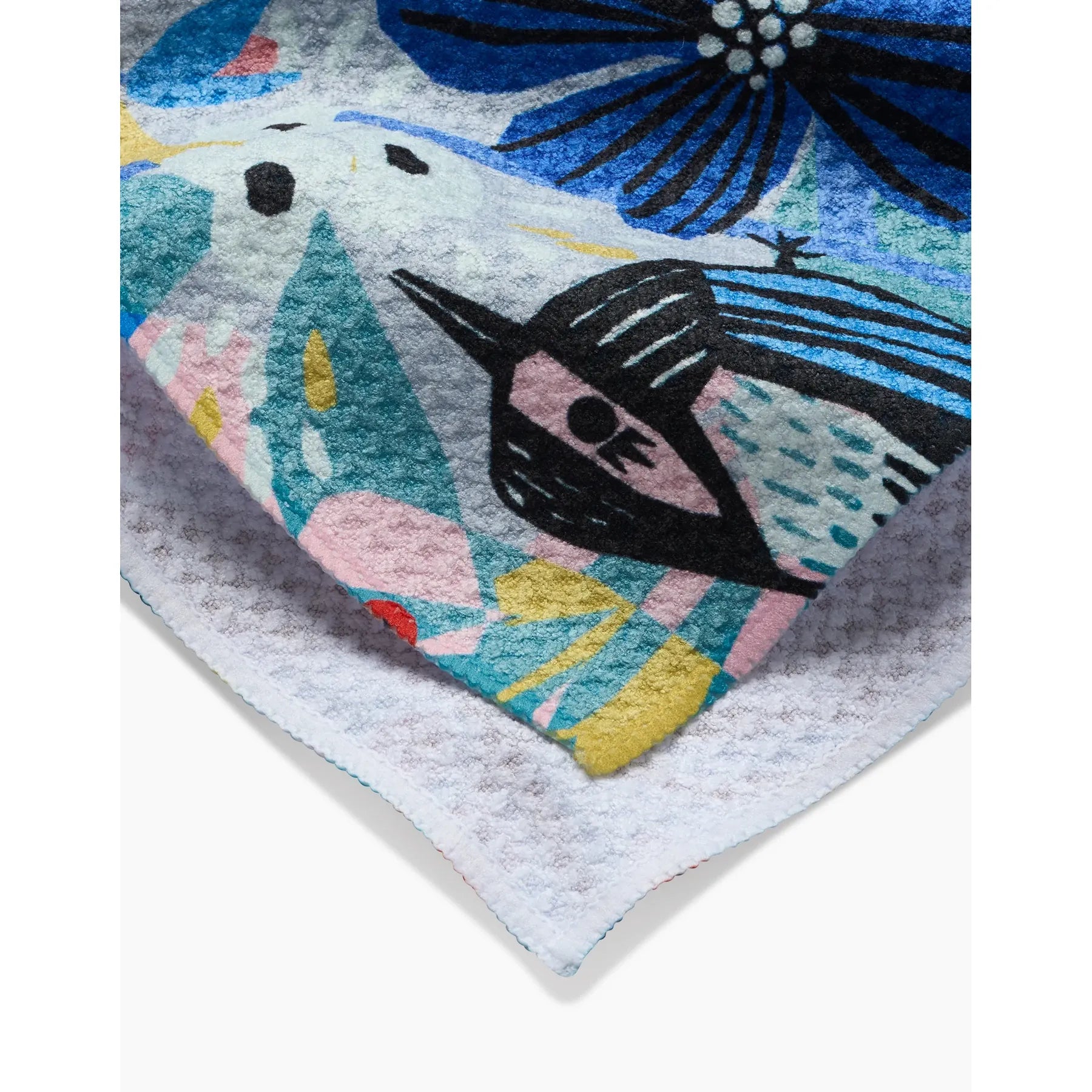 Birds and Berries Geometry Kitchen Tea Towel