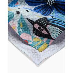 Birds and Berries Geometry Kitchen Tea Towel