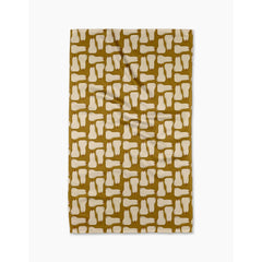 Bold Butternut Geometry Kitchen Tea Towel