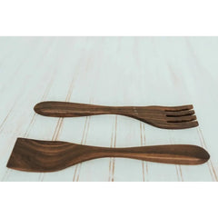 12-inch Walnut Caesar Salad Utensil Set