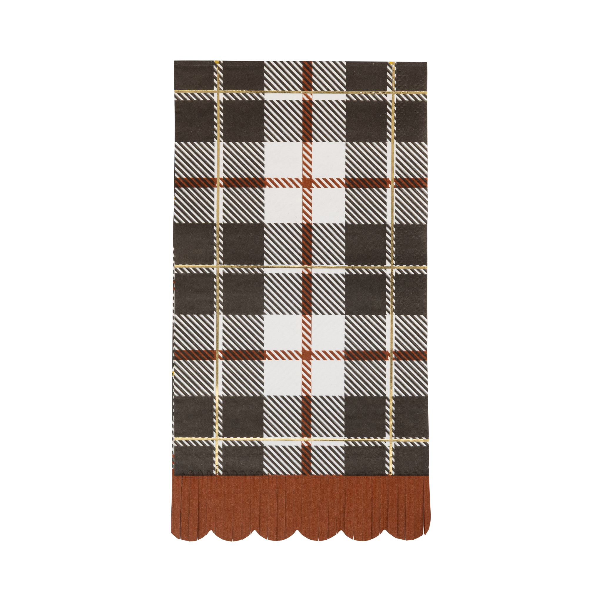 Black Fall Plaid Dinner Napkin