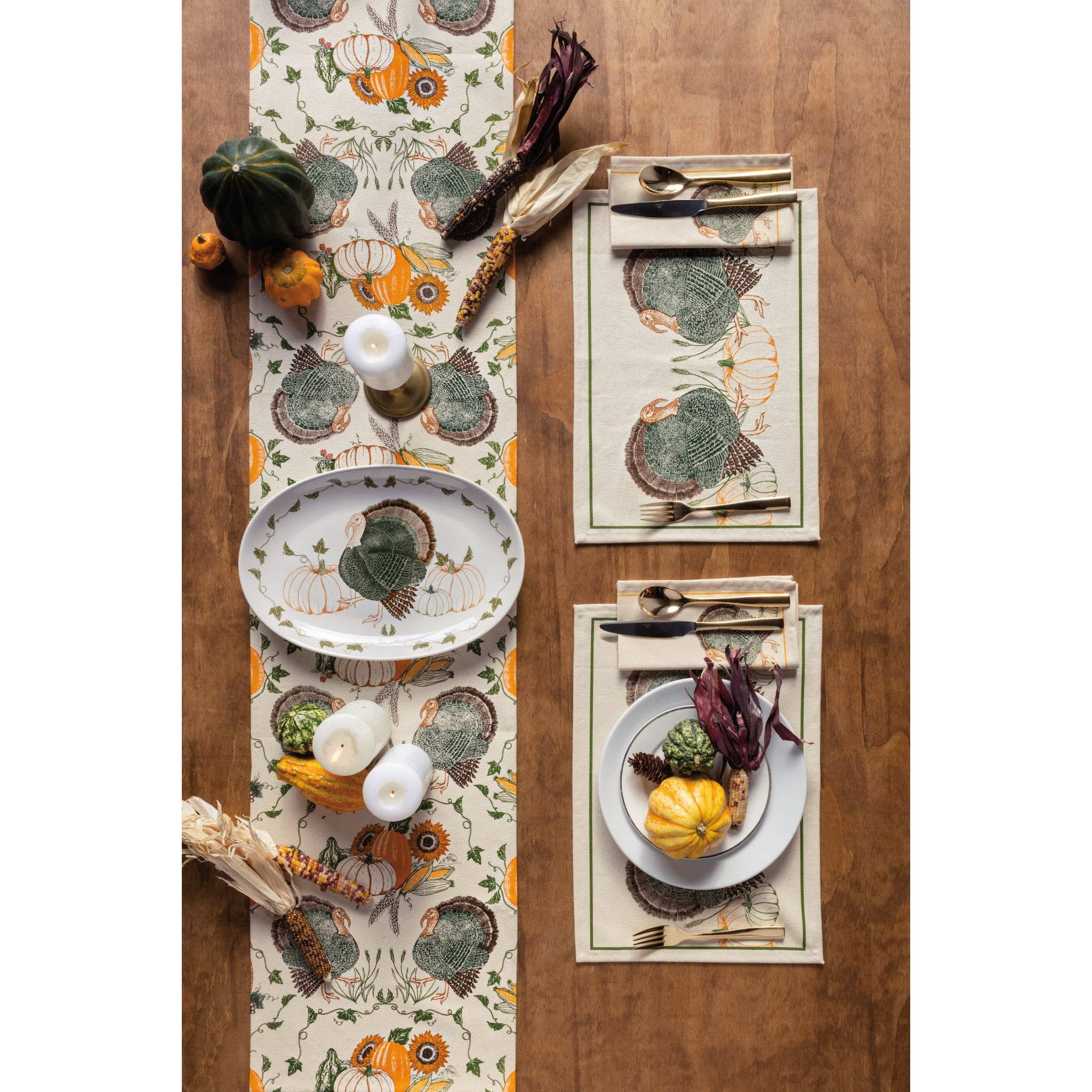 Cornucopia Thanksgiving Printed Table Runner