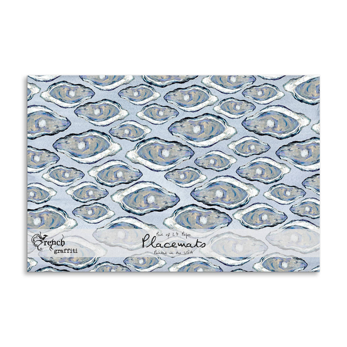 Blue Oysters Paper Placemats