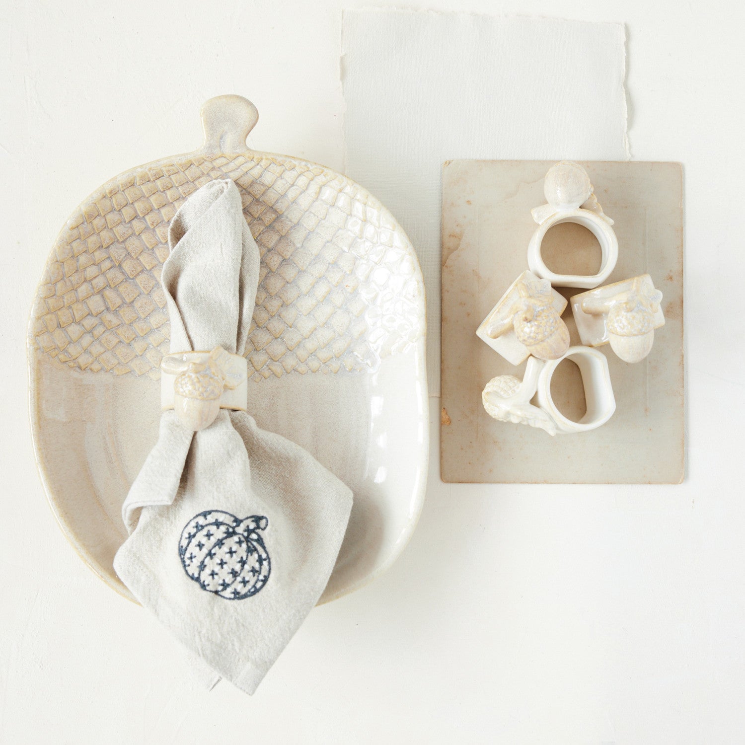 Acorn Stoneware Platter