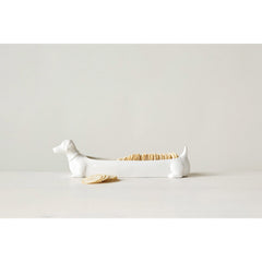 Ceramic Dachshund Cracker Dish