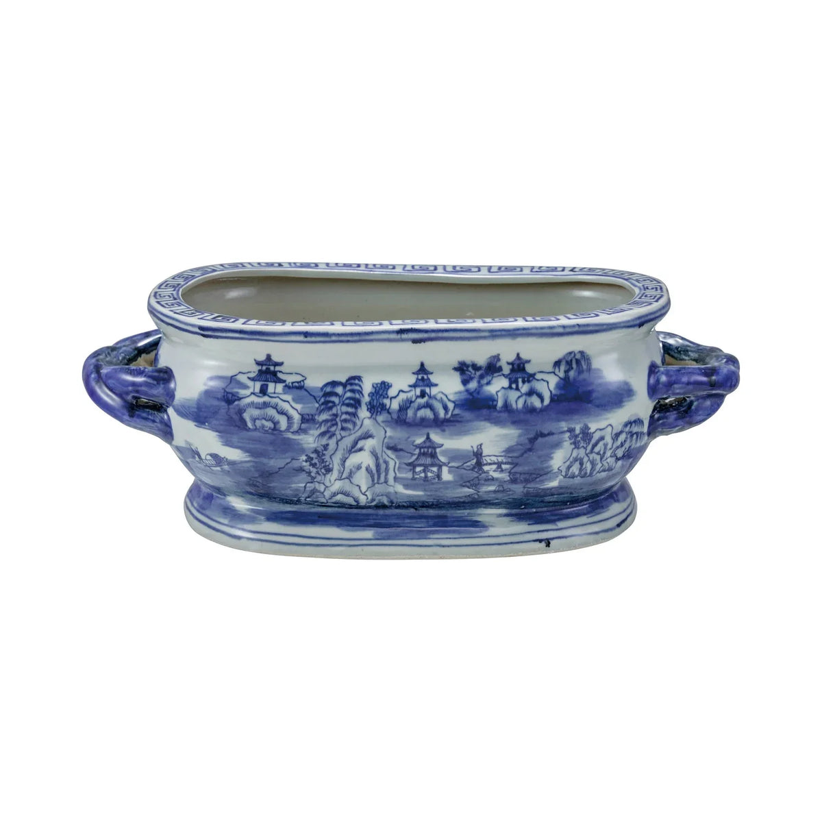 Blue & White Landscape Planter