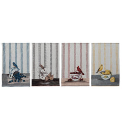 Bird Still Life Cotton Waffle Weave Tea Towel