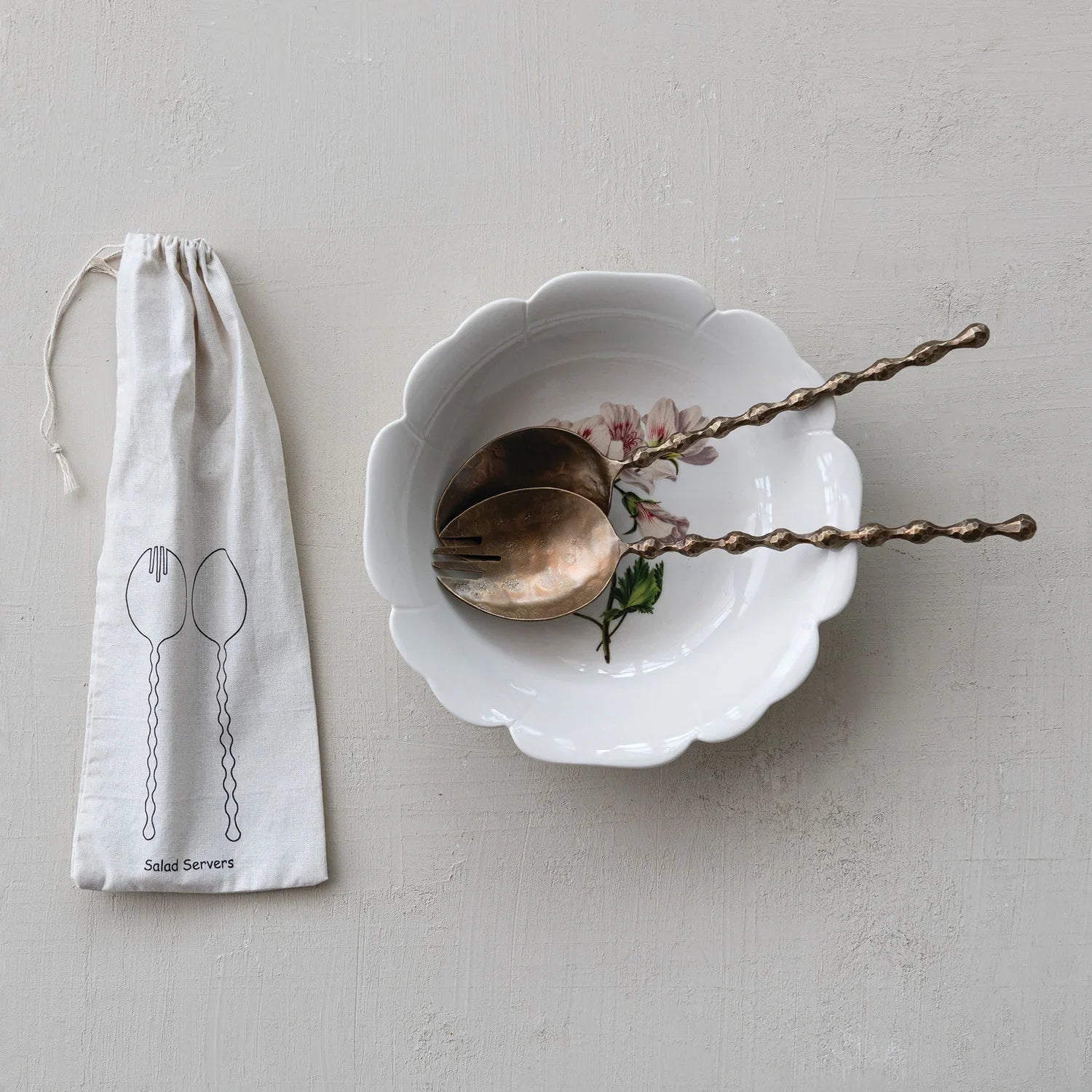 Antique Bronze Salad Servers
