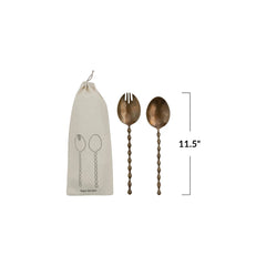 Antique Bronze Salad Servers