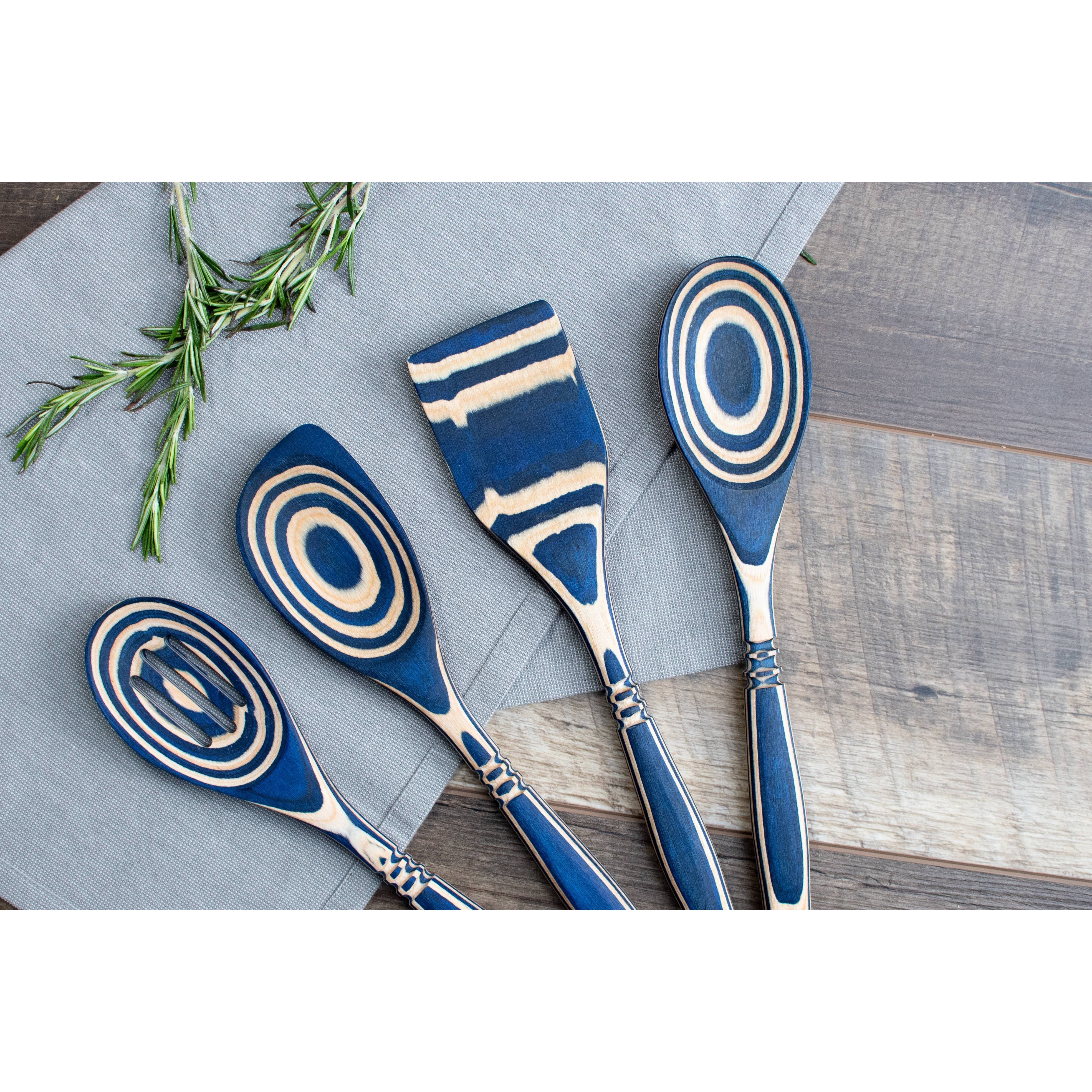 12" Blue Pakka Wood Spatula