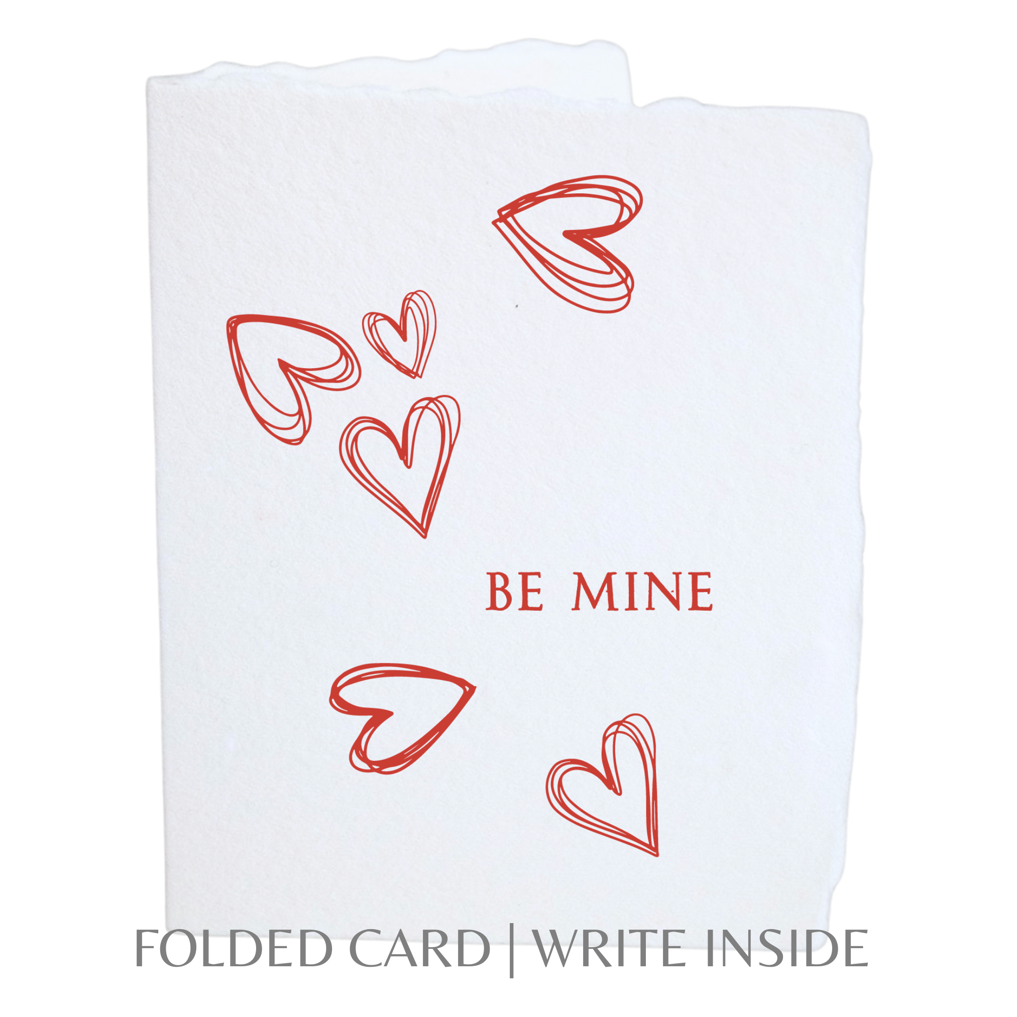 Be Mine White Valentine's Day | Eco-Friendly Greeting Card