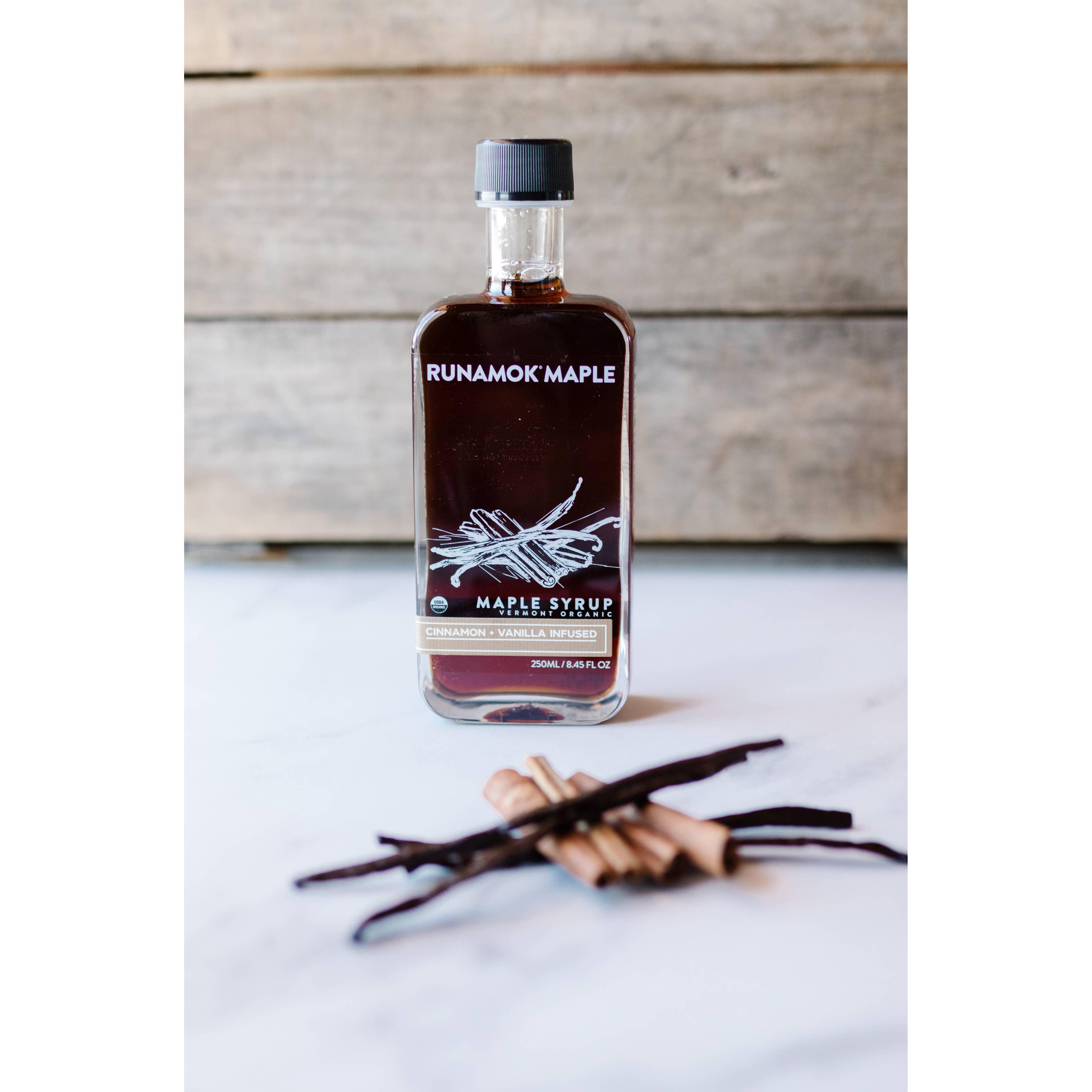 Cinnamon + Vanilla Infused Maple Syrup 250ml