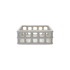 Ceramic Open Weave Napkin Holder, White (Holds 6" Square Napkin)